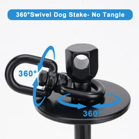 iklekione Dog Tie Out Stake, 360° Swivel -No Tangl - 14 ft Cable + Hexagonal head Stake - image 3