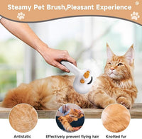 Pet Steam Brush for Dogs & Cats – 3-in-1 Grooming Spray Comb, Mist Massage & Defur Function, Water Spritz Deshedding Tool for Long/Short Hair, Indoor Pets