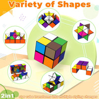 Euclidean Cube Fidget Toys for Kids 2 in 1 Star Cube Magic Cube - Multicoloured - image 2