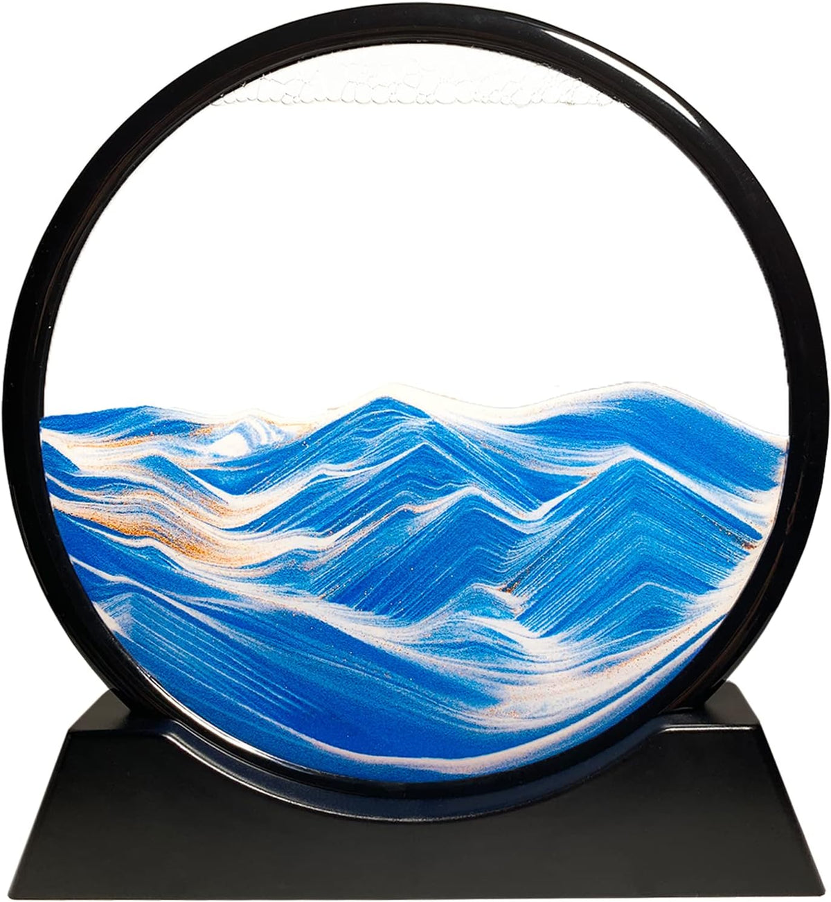 HYUGF Moving Sand Art Picture, 3D Deep Sea Liquid Motion Sand – Fun for Kids & Family - Blue / 12 inches