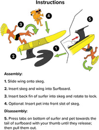 Surfer Dudes Classics Wave Powered Mini-Surfer and Surfboard Toy - Hanalei Harry - image 4