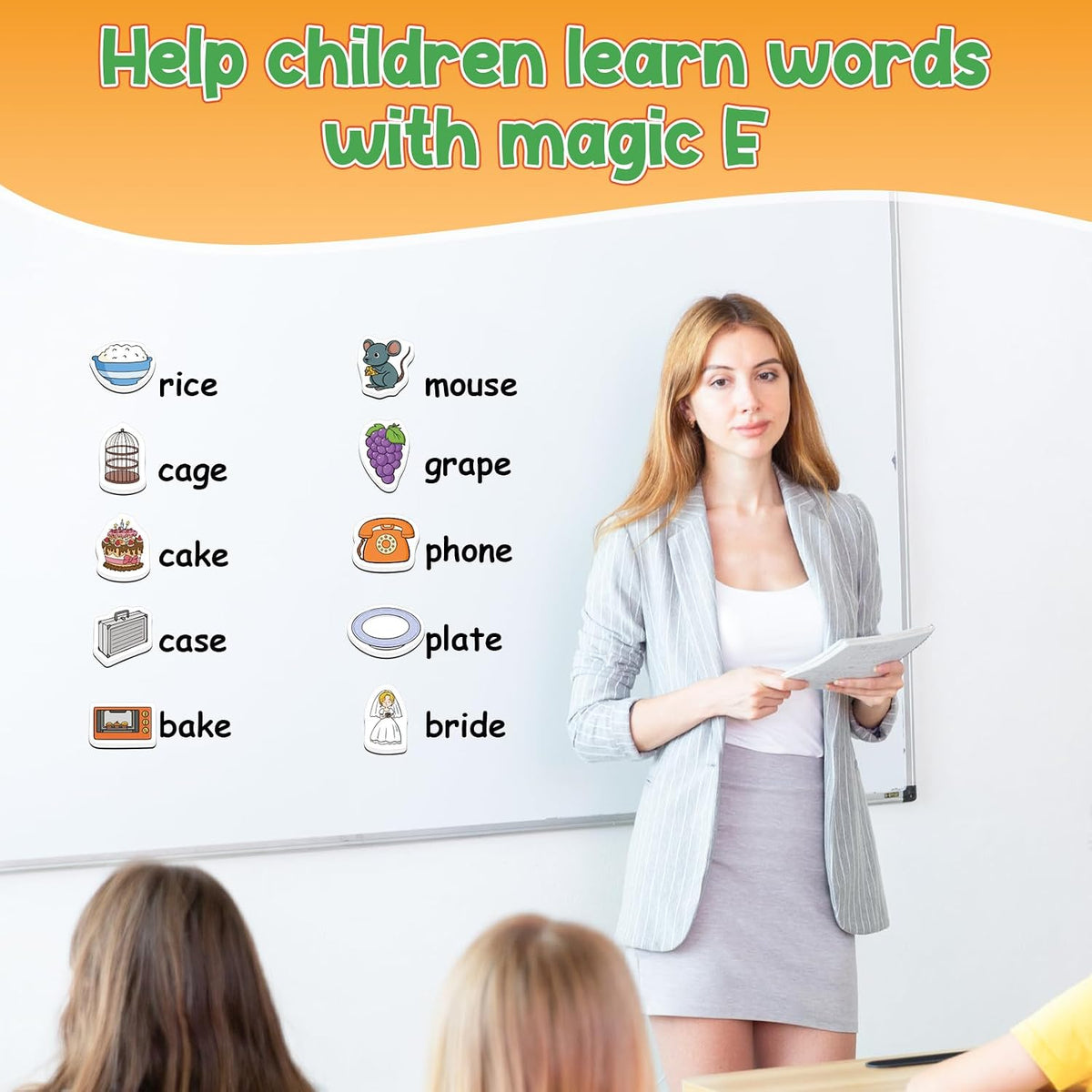 Kasfalci CVC Word Magnets for Toddlers 1-3 - Magic E - image 2