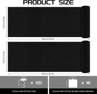 2 Pcs Self-Adhesive Cat Scratch Mat - Black - image 2