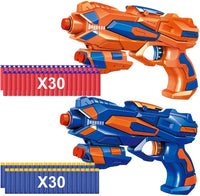 Pokonboy foam dart blaster 2 pack in orange and blue with 60 soft foam darts and wristbands - view 7