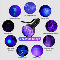 GLOSSDAY UV Flashlight Black Light - 100LED - image 2