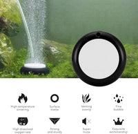 hygger aquarium air stone kit with 2 inch nano disk, hose, valves and suction cups - view 3