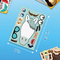 48 Fall Make-a-Face Sticker Sheets for Kids - Horses - image 3