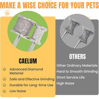 CAELUM 2Pack Diamond-Coated Pet Nail Grinder Bits, Dual Grit for Large & Small Dogs, 1/8” Shank for Dremel Nail Tools, Low Noise, Durable Nail Trimmer for Dogs, Top & Side Grinding