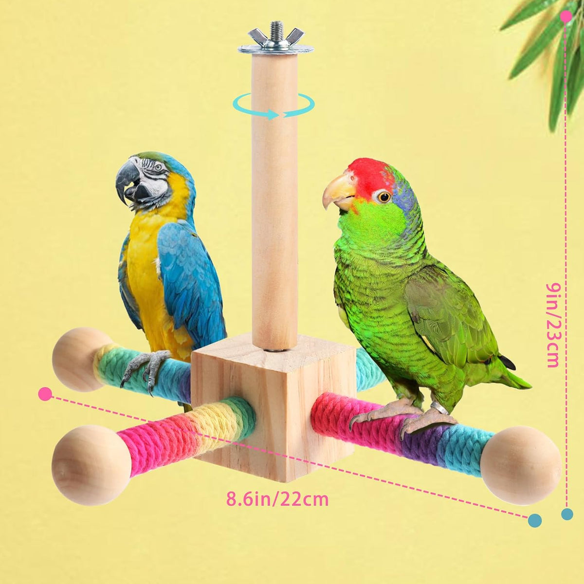 Kyouki Bird Perch Toy Parakeets Toy for Small & Medium Parrots - image 2