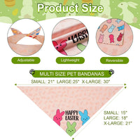 Pink Dog Bandanas Girl Large 2PCS, Summer Spring Plaid Scarf – Essentials for Dogs - easter-26-PEEPS / Large - image 3