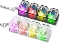 2 Pcs LED Keyboard Fidget Toy for Adults - Green Creamy+ Blue Switch