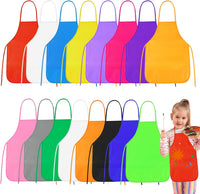 PLULON kids painting aprons in 12 bright colors with ties - view 4