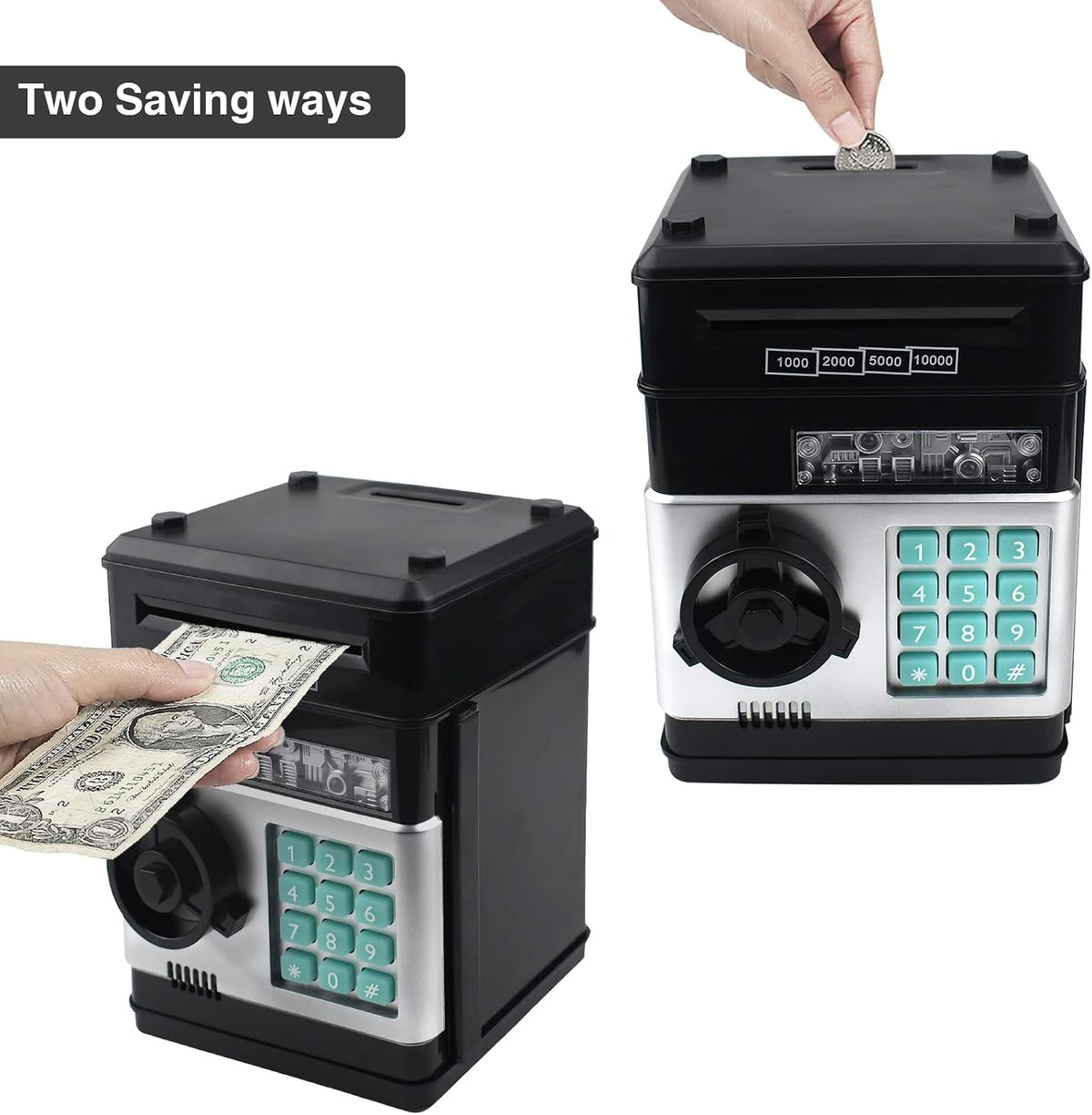 HUSAN rose gold electronic ATM piggy bank for kids with password keypad - view 20