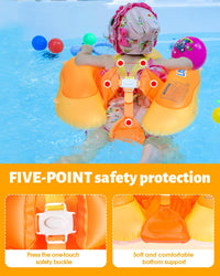 Baby Pool Float with Canopy UPF50+ - Large / yellow - image 4