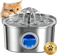 PEKTACO Cat Water Fountain, 1 Filter - 3.2L-HT+1 Filter