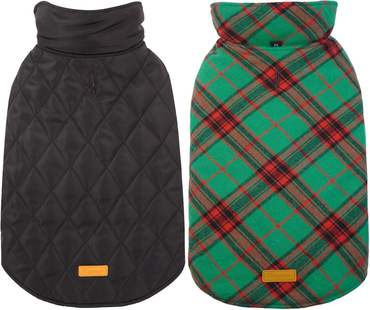 Kuoser Waterproof Dog Coat - Christmas Green / X-Small (Pack of 1)