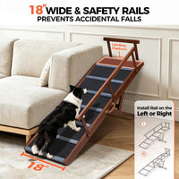 Dog Ramp for Bed, Extra Wide 17’’ - Walnut / Extra Large - image 3