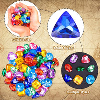 180 PCS Pirate Treasure Gem Toys Fake Acrylic Diamonds - Pirate Gems - image 3