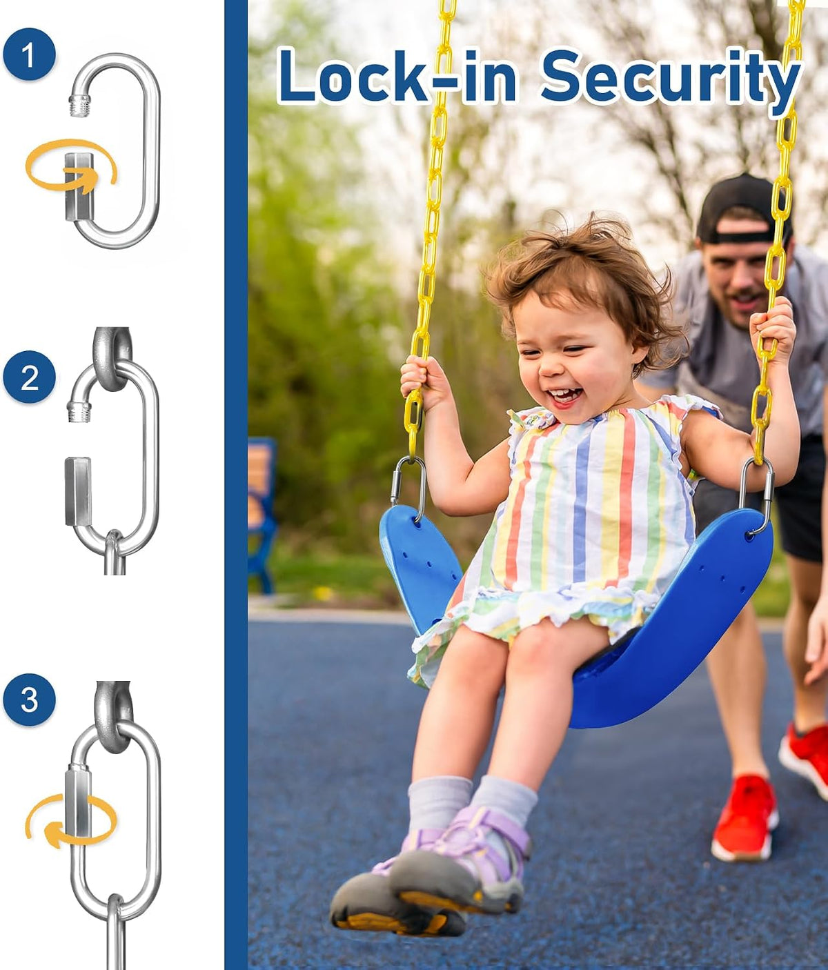 little dove Heavy Duty Swing Seat - Sky Blue / 2 Pack - image 4