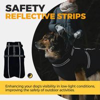 Dog Coat for Large Dogs Waterproof Dog Jacket with Harness Built in – Essentials for Dogs - XX-Large / Black - image 4