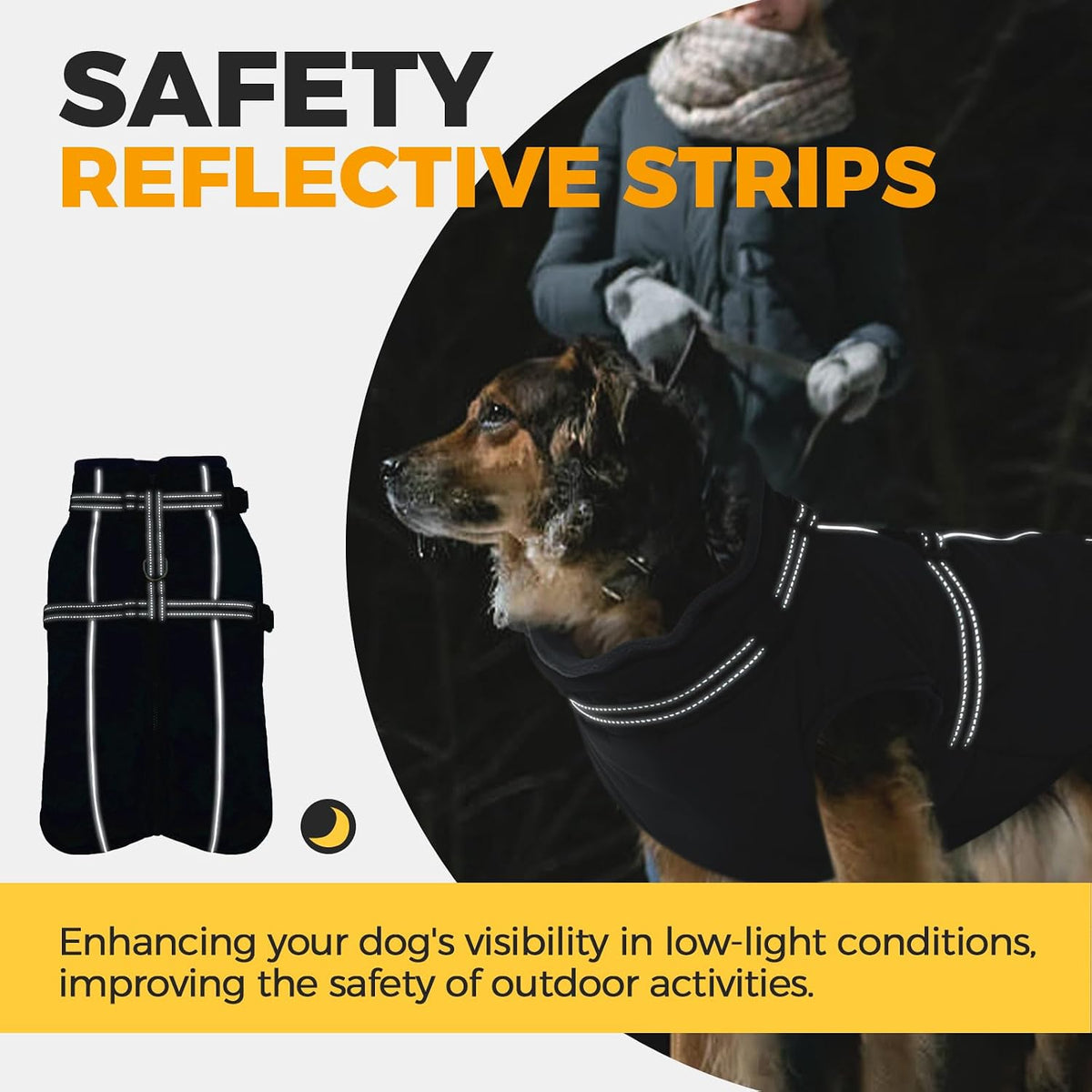 Dog Coat for Large Dogs Waterproof Dog Jacket with Harness Built in – Essentials for Dogs - XX-Large / Black - image 4