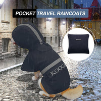 Dog Raincoat Waterproof Hooded, Medium Dogs - Navy Blue / 2XL-Fit for 20 to 33 pounds - image 4