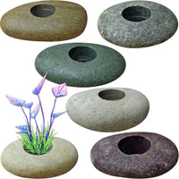Natural River Stone Plant Weights for Aquarium - Small 0.8″ Hole 6pcs