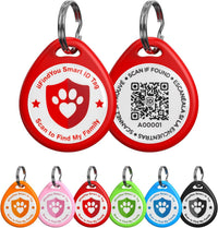QR Code Cat Tags Personalized Small, Real-time Alerts, Pink – Essentials for Cats - 1 Pack Red / Large-1.2"*1.4"