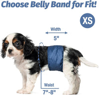 Pet Soft Dog Belly Band, Washable Dogs Belly Bands for Male Dogs - Classics / X-Small (NewBorn 7''-8'') - image 2