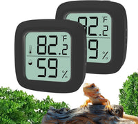 Reptile Thermometer and Hygrometer - KD30M-Black / 2Pack