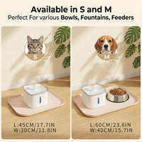 Non-Slip Silicone Dog Food Mat for Food and Water - 60 x 40 cm / Beige - image 4