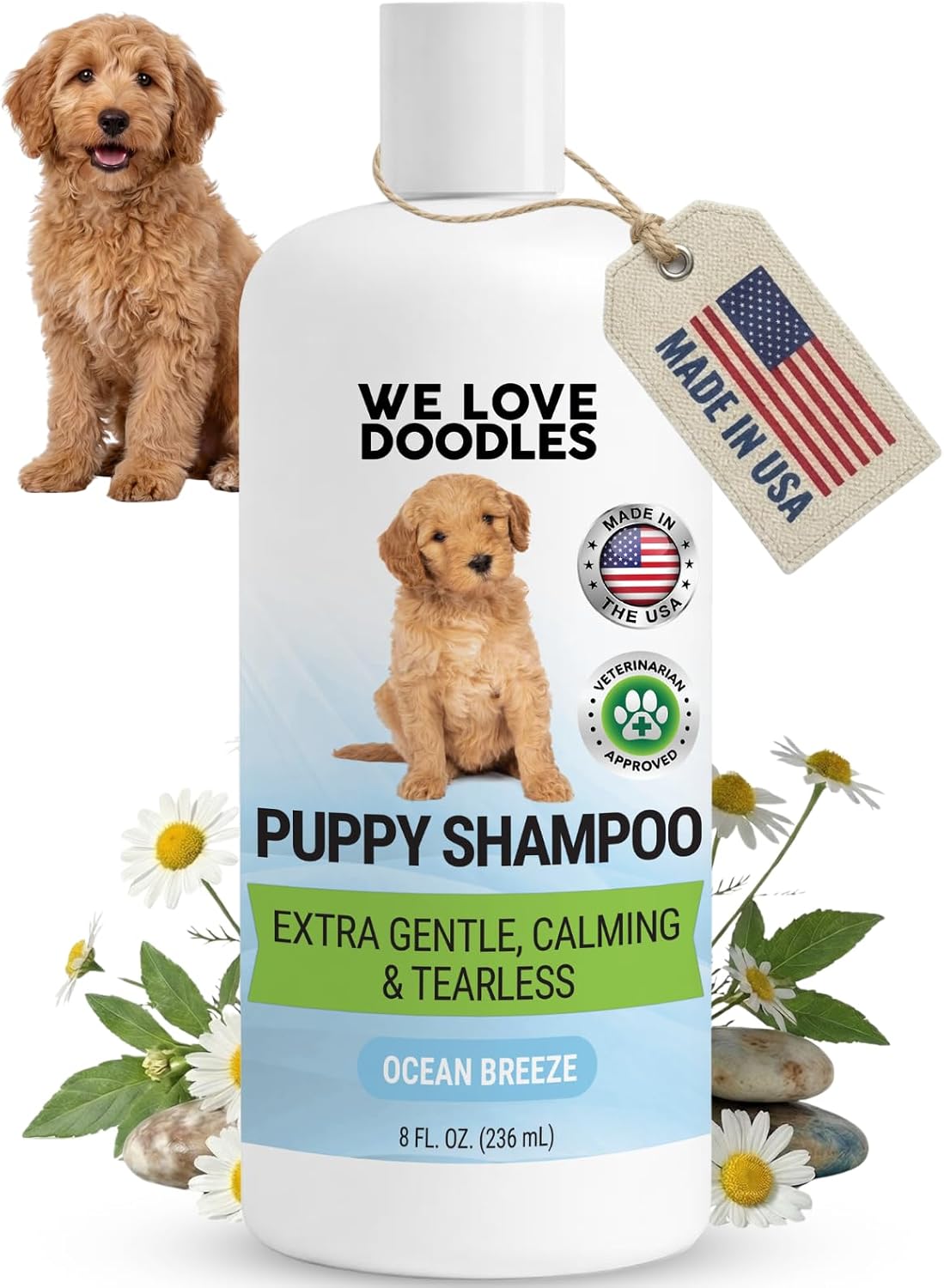 Puppy Shampoo & Conditioner, Tearless Hypoallergenic Wash - Ocean Breeze