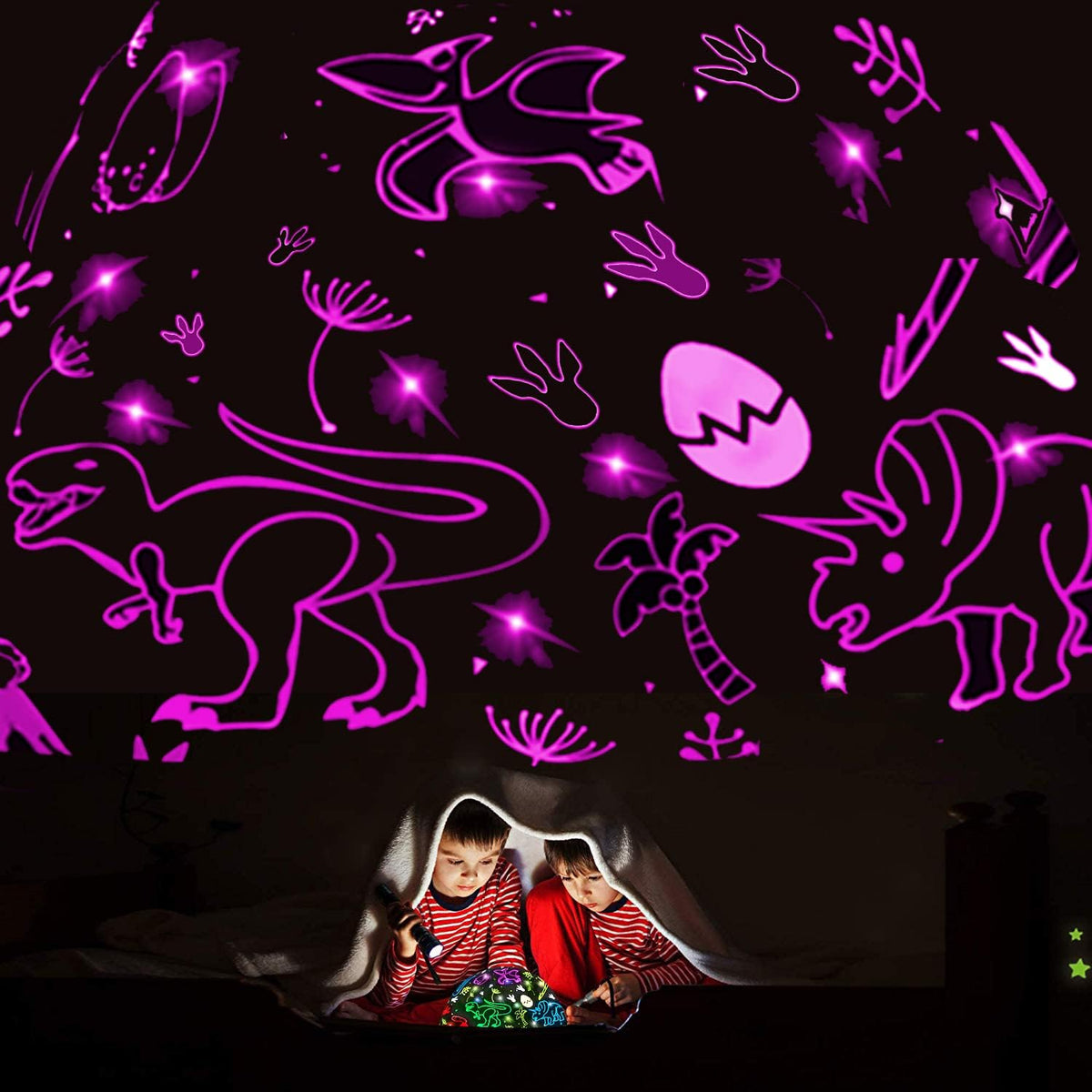 Dinosaur Night Light Toys for 3-8 Year Old Boys - Pink02 - image 4