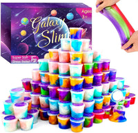 4 Pack Galaxy Slime Kit, Party Favors for Kids, Non Sticky, Wet - Galaxy 75 Pack