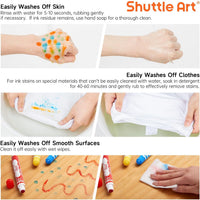 Shuttle Art Dot Markers, 10 Colors Washable Markers for Toddlers - 20 Colors / 40 - image 3
