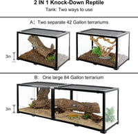 REPTIZOO 84 Gallon Large Reptile Terrarium Extra-Long 60" x 18" x 18" - 60" x 18" x 18" - image 3