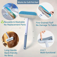 14" Long Handle Pet Hair Remover for Furniture & Couch - image 4