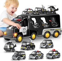Beby Buty 5 in 1 construction truck toys with transport carrier, crane, mixer, bulldozer, excavator - view 2