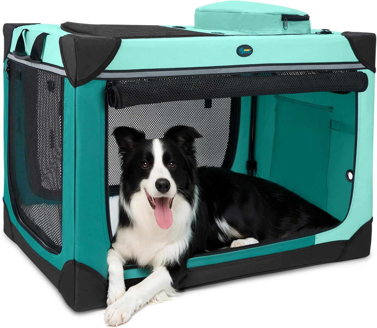 Ownpets Collapsible Dog Crate - Green / 30.0"L x 21.0"W x 21.0"H