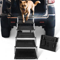 Foldable Dog Steps for Car SUV Truck - Standard 6 Steps / Silver