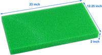 AQUANEAT Aquarium Filter Sponge Open Cell Foam Sheet Bio Sponge - 23" Lx 12.25"W x 2"H / Green - image 3