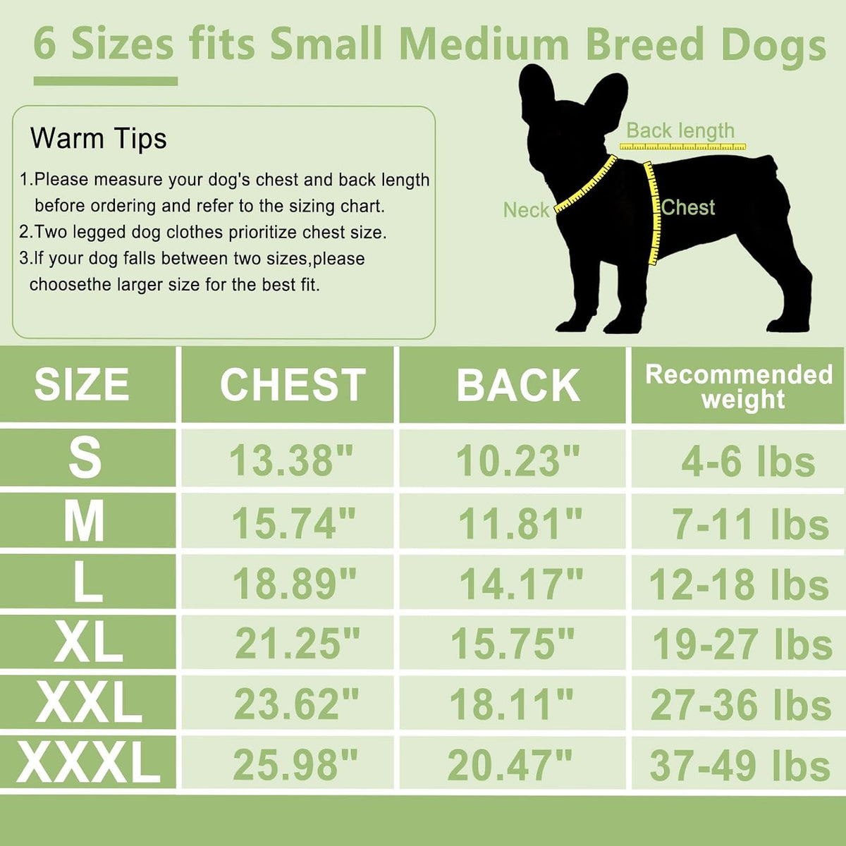 2 Pieces Fleece Dog Sweater Vest Winter Warm Dog Clothes for Small - blue,green / X-Large(19-26lbs) - image 4