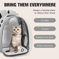 Cat Carrier Backpack, Pet Carrier Backpack Front Pack for Small Medium Cat Puppy Dog Carrier - Grey - image 4