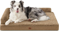 EHEYCIGA Orthopedic Dog Bed Medium Size, Memory Foam Dog Bed - Brown / 41.0"L x 27.0"W x 6.5"Th