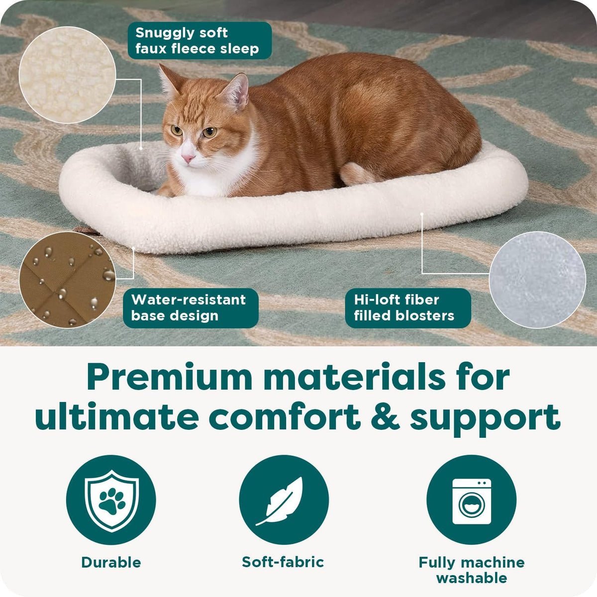 FurHaven Dog Bed for Extra Small Dogs & Cats - X-Small / Cream - image 4