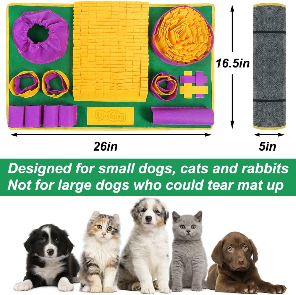 Vivifying Snuffle Mat for Dogs - Yellow Purple Green - image 2