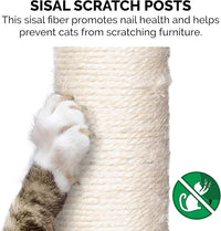 Furhaven 69.3" Tall Cat Tree for Indoor Cats, Ft. Sisal Scratching Posts, 2x Cat Condos, & Toys - Tiger Tough Double Decker Interactive Playground Tower - Cream, One Size