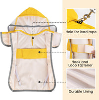 Lukovee Dog Raincoat, Waterproof Jacket with Clear Hood & Leash Hole, M – Essentials for Dogs - A-Yelllow / Medium - image 2