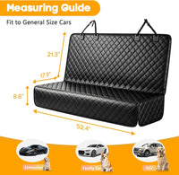 Waterproof Scratchproof Pet Bench Seat Covers for Cars, SUVs – Essentials for Dogs - black-PU Leather / Medium-52"W - image 4