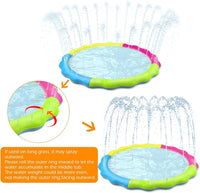Jasonwell non slip splash pad sprinkler for kids and dogs spraying water in a backyard - view 23